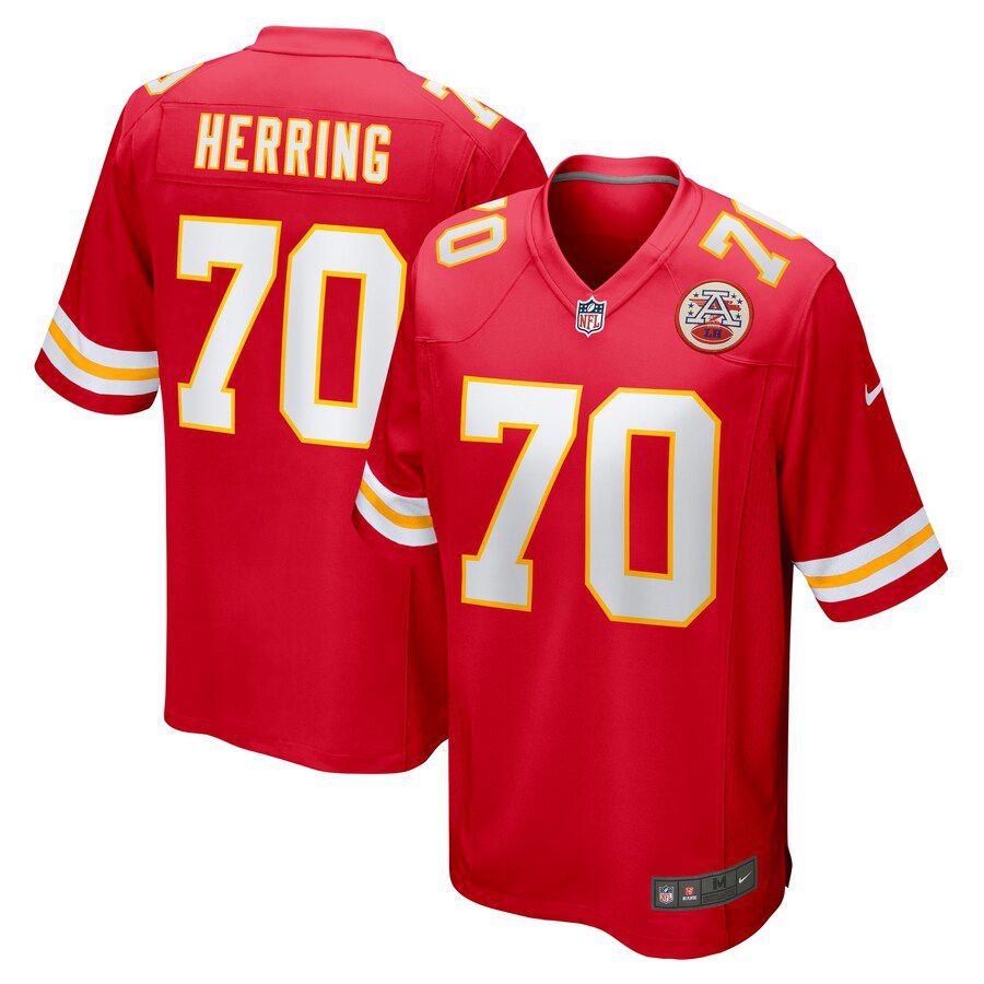 Men Kansas City Chiefs #70 Malik Herring Nike Red Game NFL Jersey